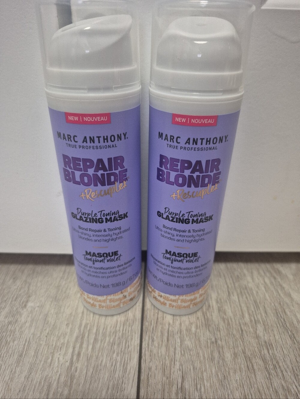 Lot Of 2 Marc Anthony Repair Blonde + Rescuplex Purple Toning Glazing Mask 6.7oz